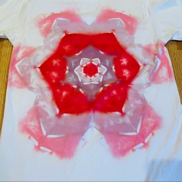 tie dye tshirt star flower mandala kaleidoscope M - Picture 3 of 5